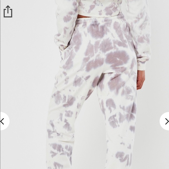 🔄 Playboy Grey Tie Dye Oversized Joggers - Picture 4 of 7